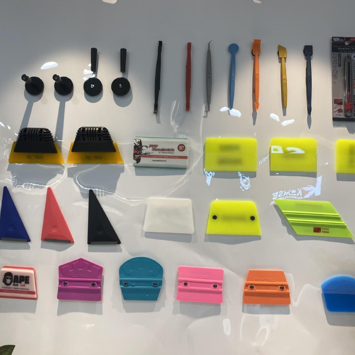 Car Wrap Tool Set with Storage Box Car Squeegee Invisible Car Wrap Clear Film Application Tools