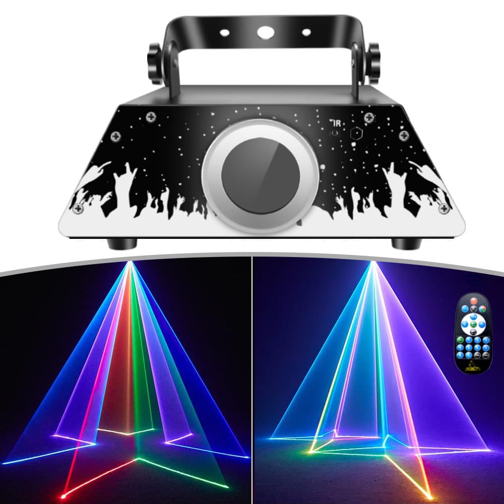 New 1W APP 3D Full-Color Animation Laser Light for Stage, Laser Beam, Cartoon Projector, KTV, Bar, and Disco Light