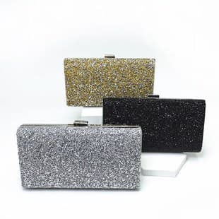 2023 New Fashion Evening Bag Rhinestone Embellished Clutch Crystal Diamond European American Small Square Bag Women's Crossbody Handbag