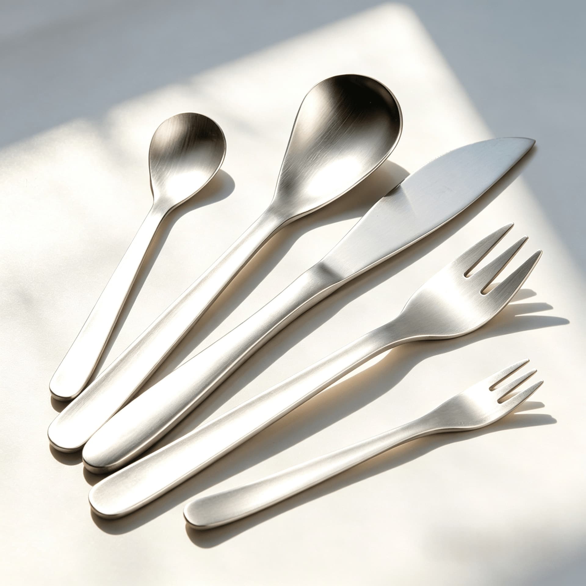 304 Stainless Steel Yanagi Cutlery Fork Spoon Knife Set Wholesale Hotel Home Use Steak Knife Fork Dessert Cake Coffee Spoon