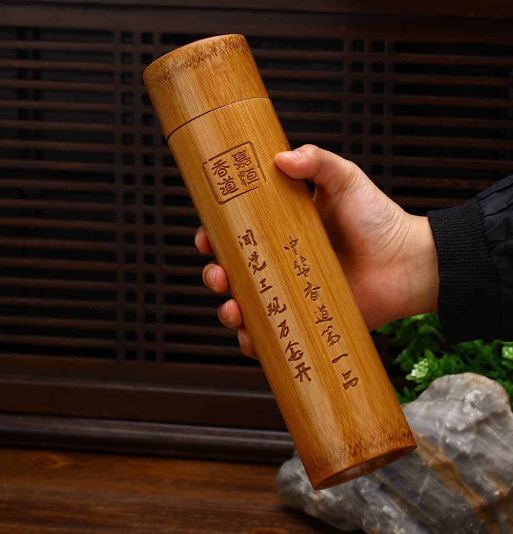 Natural Bamboo Incense Tube Incense Stick Holder Incense Barrel Incense Box Wooden Agarwood Sandalwood Incense Tube Storage Incense Holder Incense Utensils Incense Ceremony