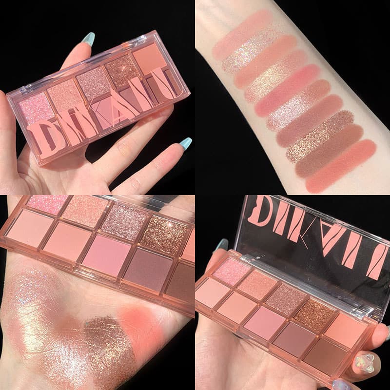 DIKALU Star Sand 10-Color Eyeshadow New Ultra-Shiny Sparkle Matte Nude 10-Color Eyeshadow Palette Brand Eyeshadow Influencer