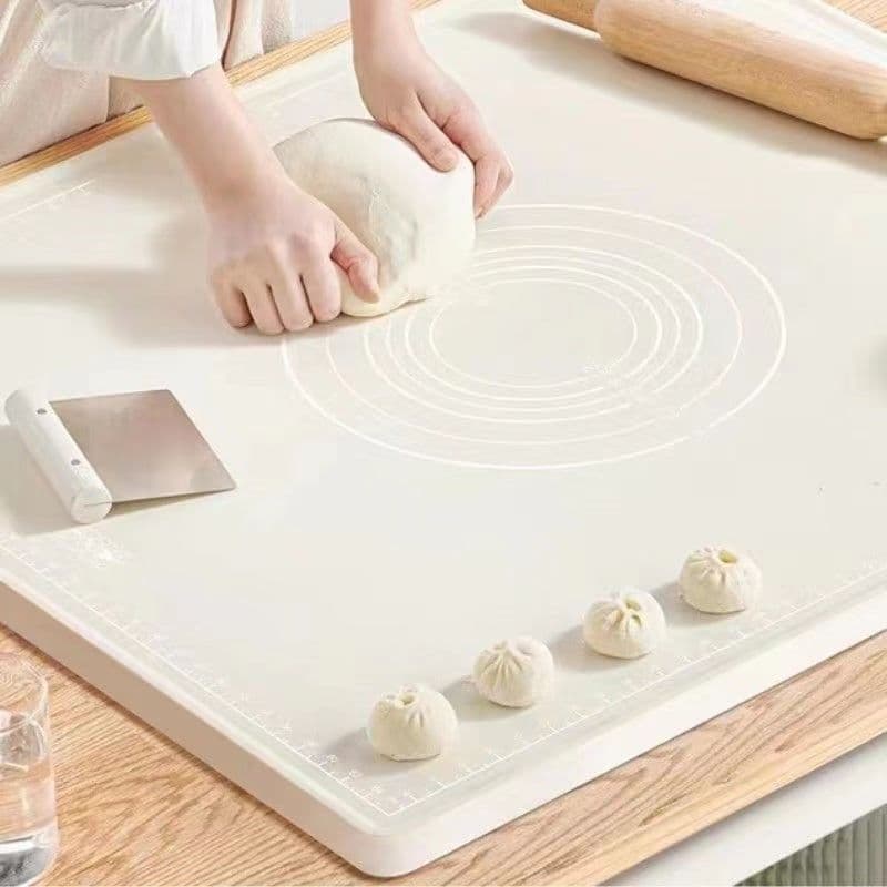 Food-Grade Household Kneading Mat Silicone Dough Board Thickened Dumpling Mat Rolling Pin Wholesale