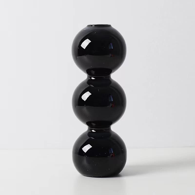 Minimalist Modern Glass Candle Holder Vintage Home Living Room Dining Table Romantic Candlelight Creative Decorative Photo Prop Ornament