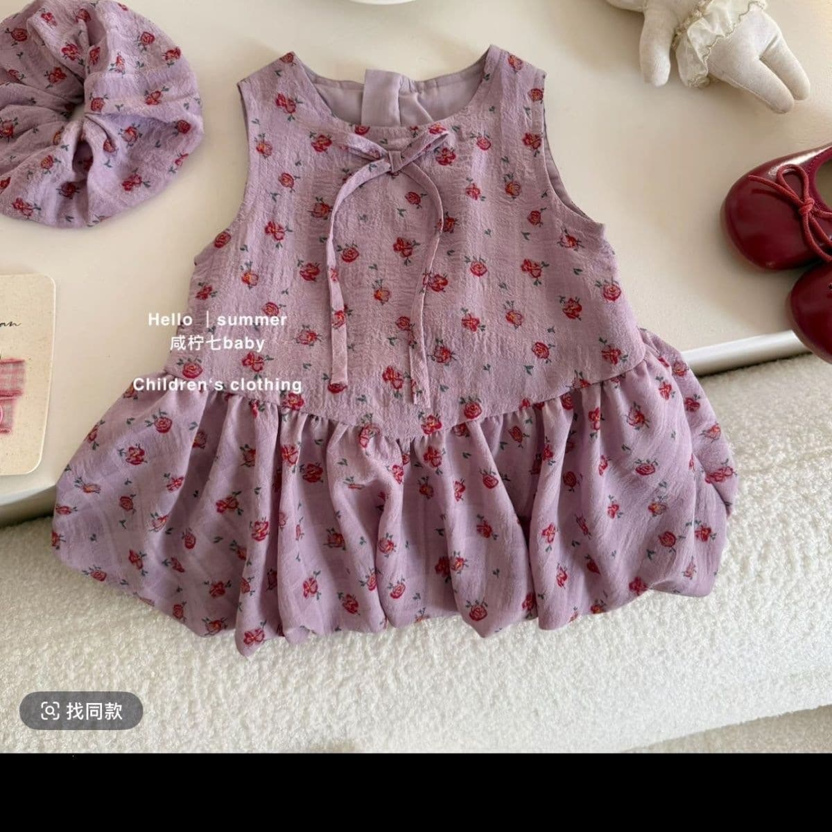 Girls floral dress summer new little girl sweet princess dress sleeveless vest dress baby girl dress