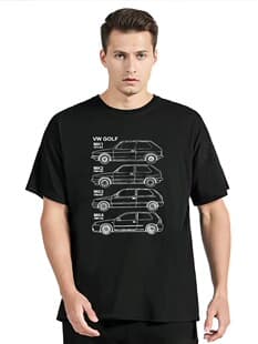 German Classic Car Golf Mk1 Mk4 Car White New Men's T-Shirt T-Shirt Cotton T-Shirt Homme