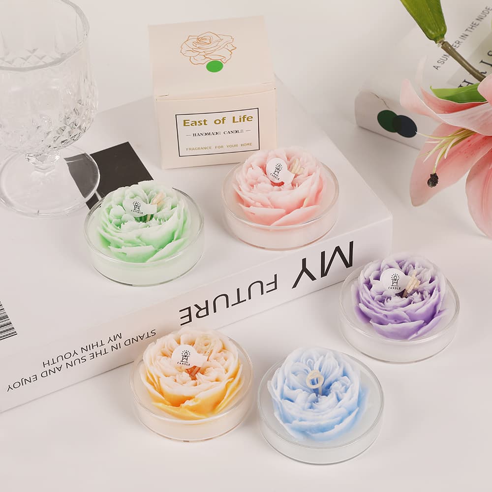 Austin Rose Scented Candle Wholesale Home Creative Fragrance Mother's Day Souvenir Style Candle Ornaments