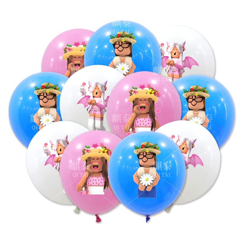 Cross-border Roblox Virtual World Theme Balloons Roblox Party Decoration 12-inch Cartoon Latex Balloons