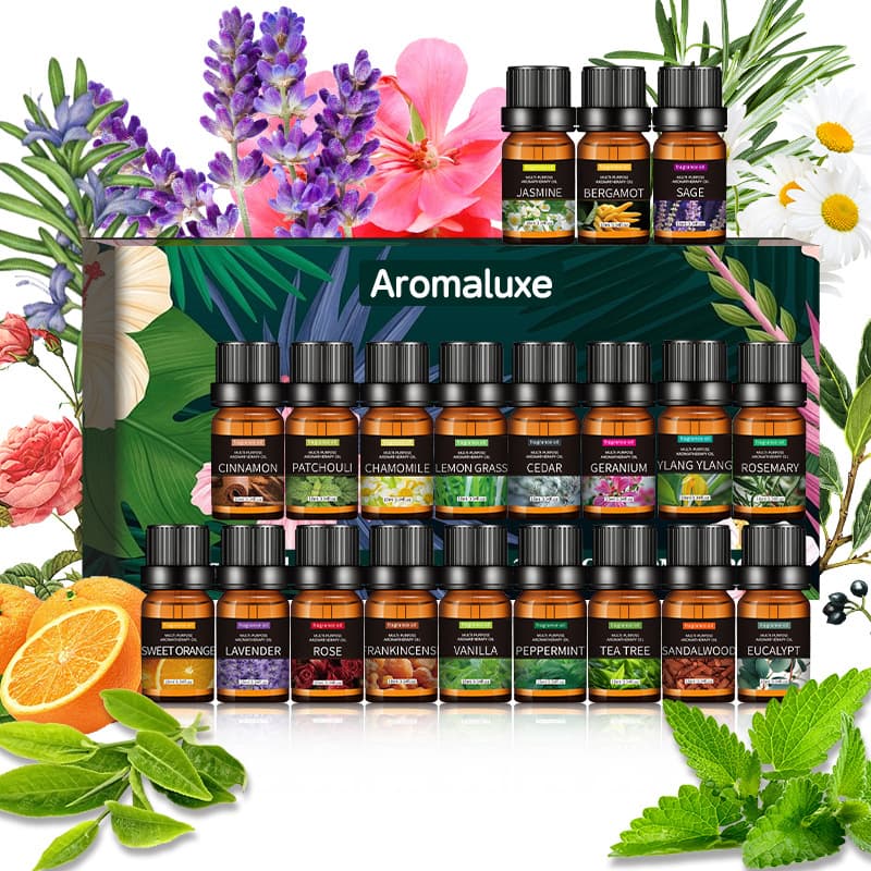 Cross-border Hot-selling 20-Piece Essential Oil Set, Direct from Manufacturer Wholesale, SPA Aromatherapy, 10ML *20