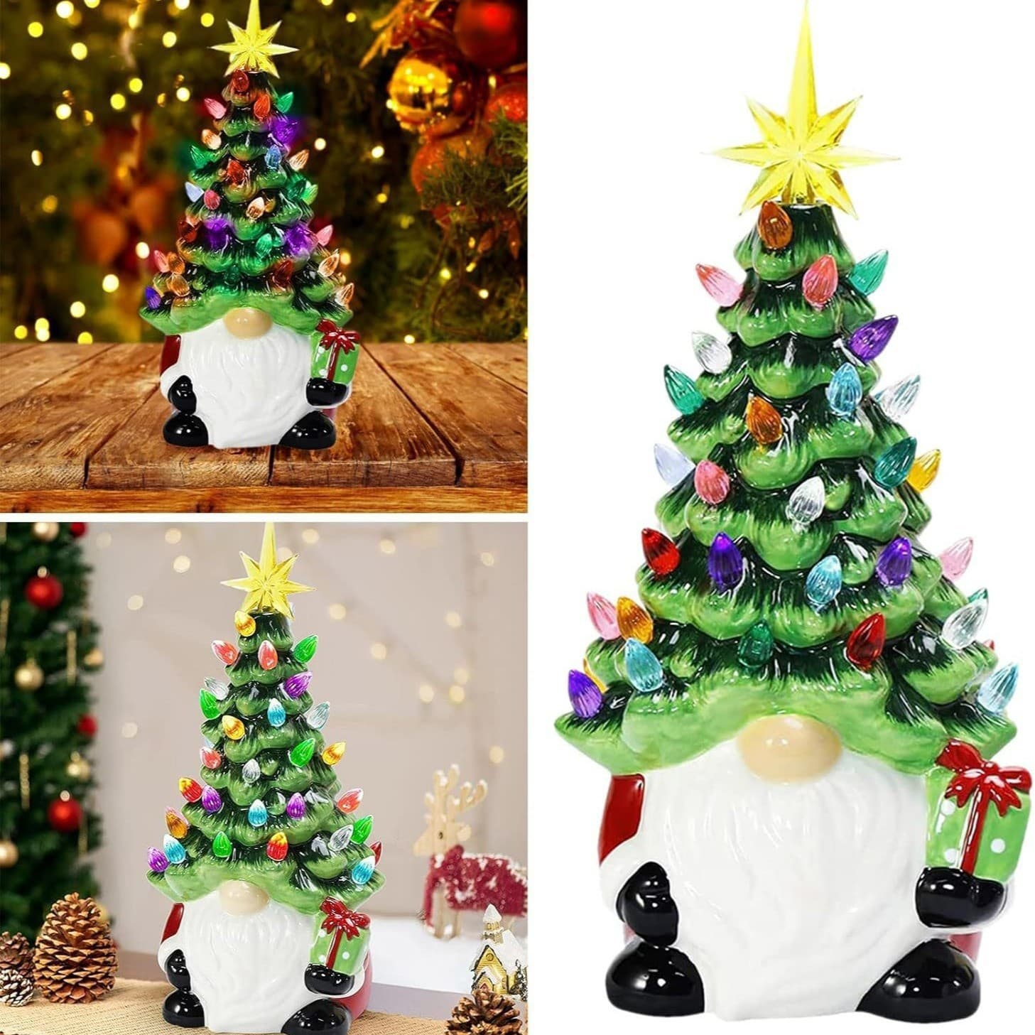 Cross-border Christmas New Gnome String Lights Christmas Tree Christmas Home Desktop Decoration Resin Craft Ornament