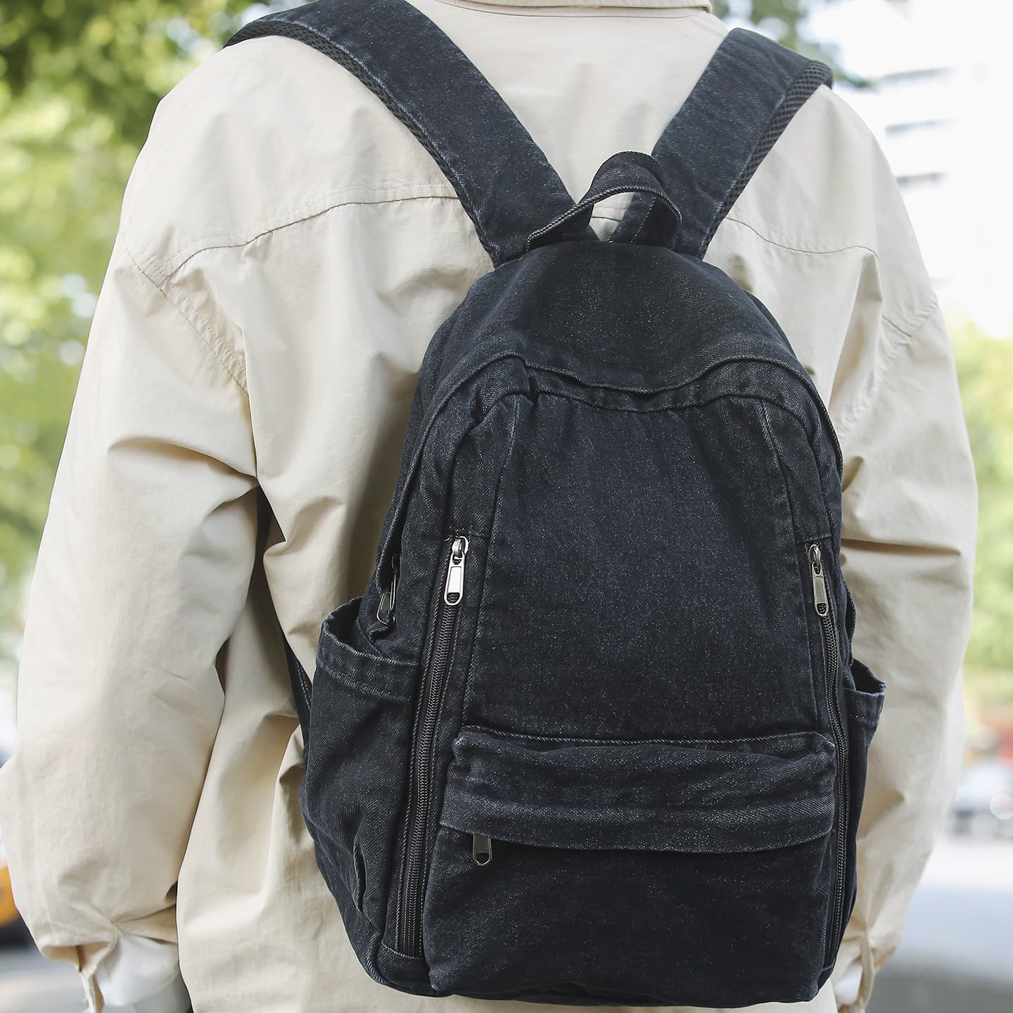 Women's Forest Style Retro Denim Canvas Backpack, Harajuku Style Casual Travel Bag for Middle School, High School, and College Students