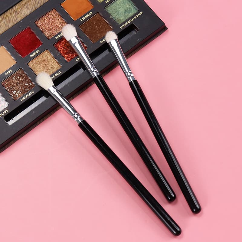 3 Piece Eye Shadow Brush Set Fine Light Peak Wool Eye Makeup Brushes Portable Beauty Tools Animal Hair Cosmetic Brushes