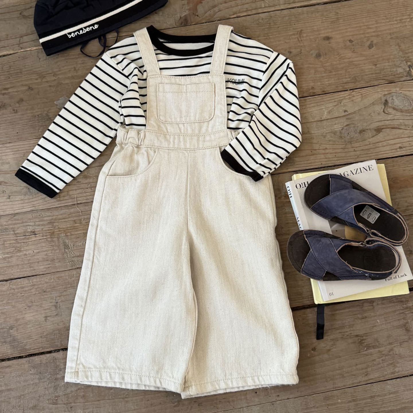 Boys' pants, children's spring and autumn wear, 2025 new Korean style white denim overalls, baby girl's street pants, thin