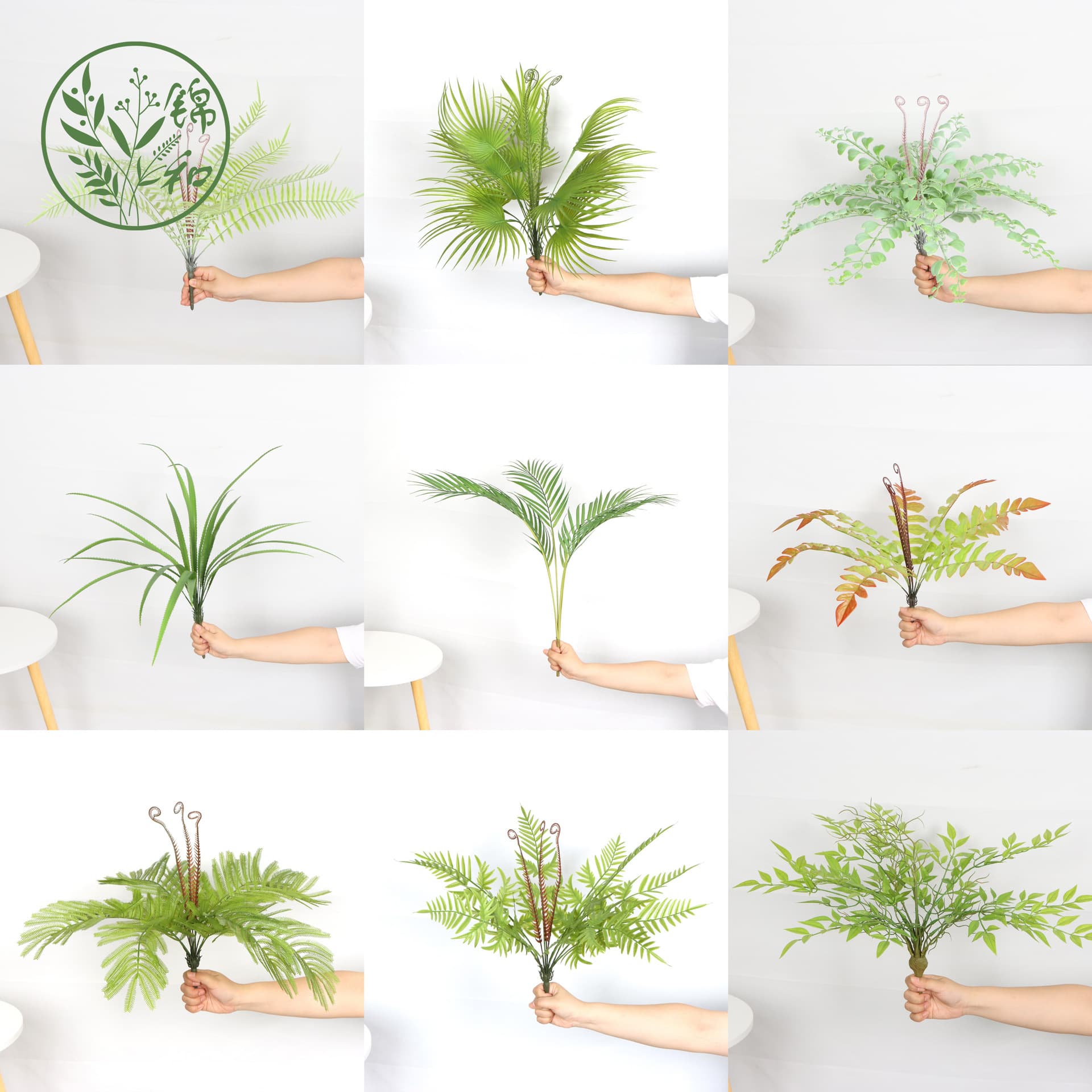 Nordic Style Artificial Fern Bundle for Home/Wedding Photo Props, Single Stem Floral Arrangement Living/Dining Room Decor