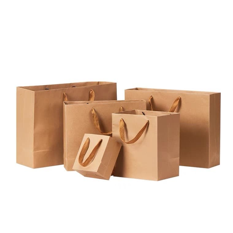 Wholesale Kraft Paper Hand Bags, Thickened Gift Bags, Shopping and Clothing Packaging Hand Bags, Stock Wholesale