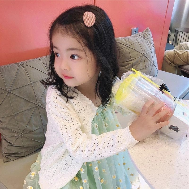 Children's Air-conditioning Shirt Pure Cotton Spring-Summer Thin Top Unisex Baby Knitted Cardigan Sun Protection Outerwear for Small to Medium Kids