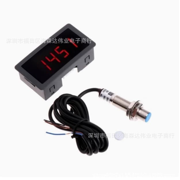 High-precision digital speedometer tachometer for motor speed testing with Hall sensor DC tachometer