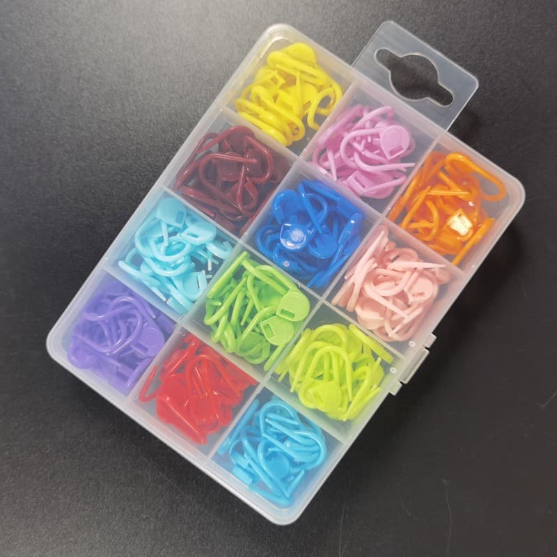 10 Grid 120PCS Box Plastic Stitch Markers Knitting Crochet Accessories DIY Material