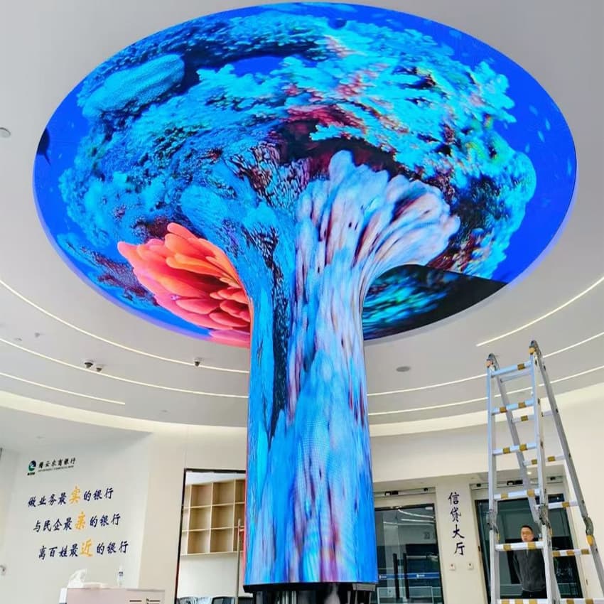 Custom-shaped LED flexible soft module cylindrical screen curved LED speaker screen LED wine bottle manufacturer