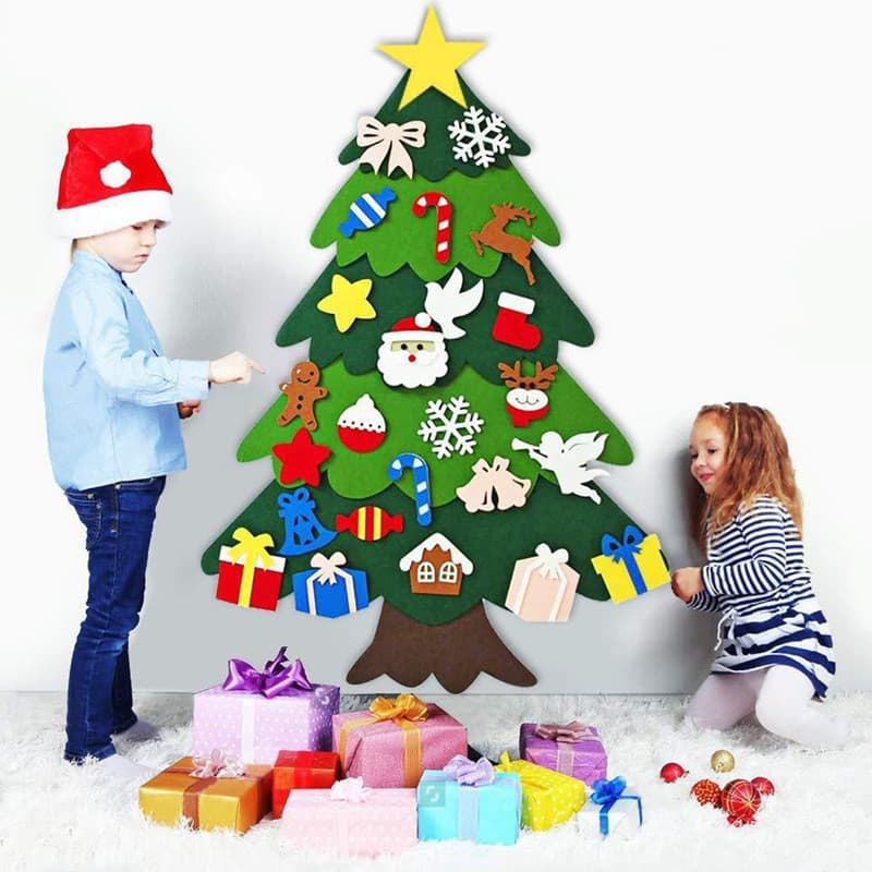 [Felt Christmas Tree] Manufacturer’s new ready-made DIY Christmas decoration three-dimensional felt Christmas tree