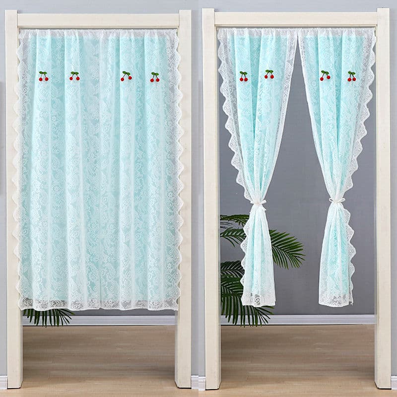 Half Curtain Room Divider for Kitchen, Bedroom, Bathroom - Opaque Privacy Screen, Fresh Style