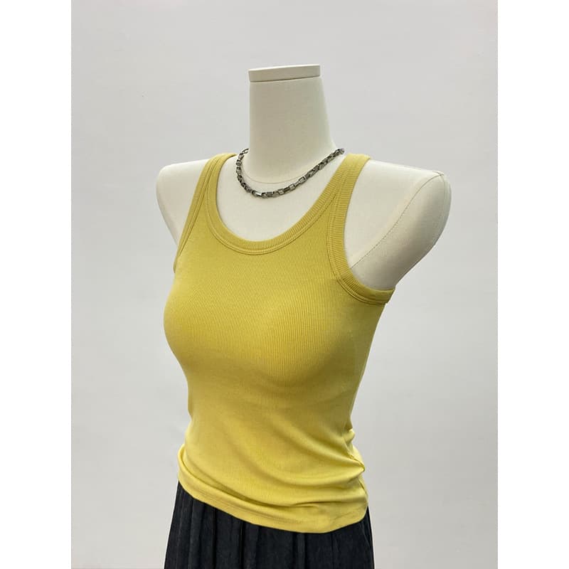 Women's Yoga Sports Vest with Built-in Pads, Ribbed Inner Layer, Backless Design, Summer Outerwear, Conceals Side Bust, Camisole Base Top