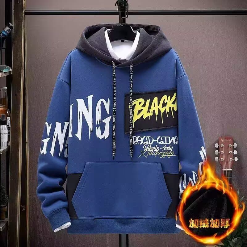 Men's Hoodie Spring Autumn Ins Hong Kong Style Loose Streetwear Letter Print Versatile Jacket 2024 New Arrival