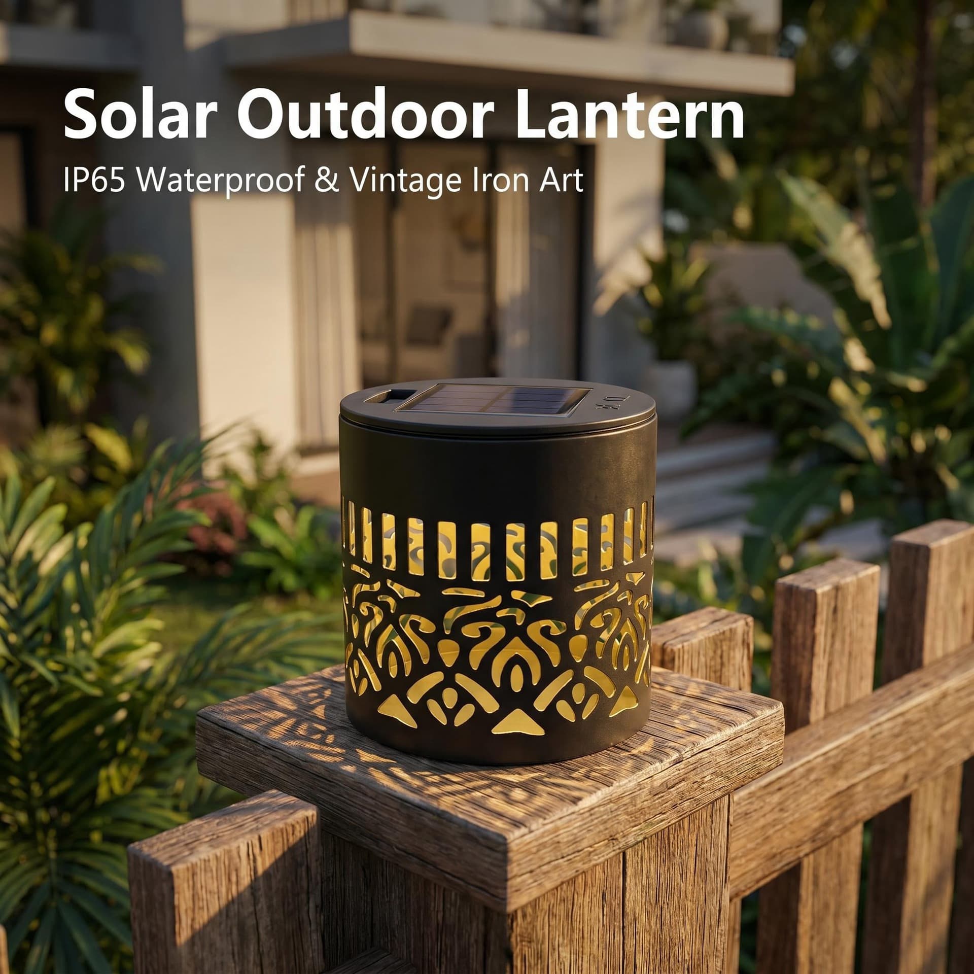 Solar Garden Light Cross-border Amazon Best Seller Diamond Fish Pattern Mandala Outdoor Solar Light In Stock