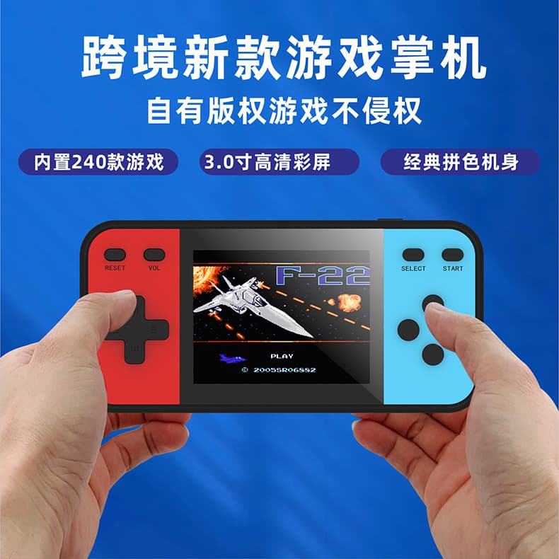New Cross-Border Children's Game Console Toy Handheld 240 Games Mini Retro Nostalgic Portable Game Console