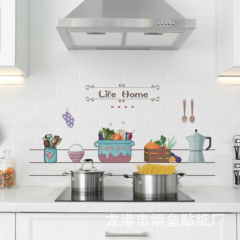 Kitchen oil-proof stickers, self-adhesive, waterproof, moisture-proof, oil fume resistant, high temperature resistant, stovetop wall stickers, wall wallpapers, cabinets