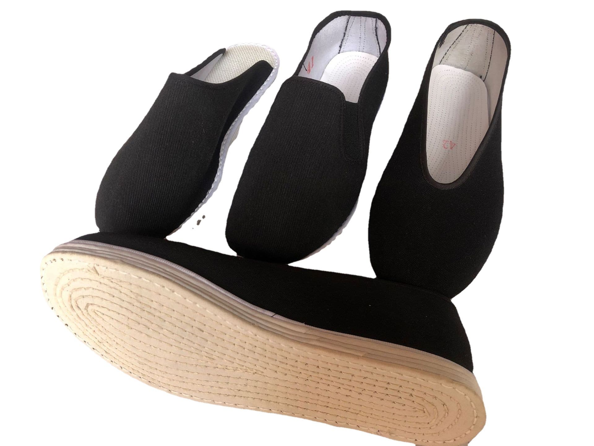 Old Beijing Handmade Thousand-Layer Sole Black Cloth Shoes Pure Cloth Sole Health Cloth Shoes Handmade Thousand-Layer Sole Cloth Shoes Old Beijing Cloth Shoes