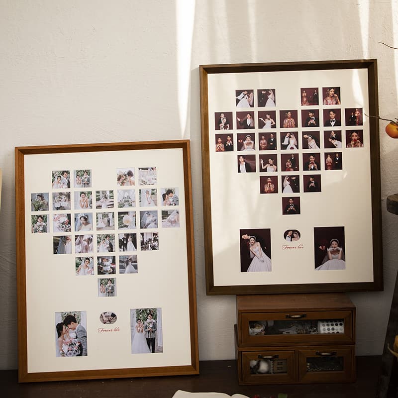 Couple Photo Wall Solid Wood Frame, Wedding Photo Frame, Marriage Certificate Frame, DIY Wedding Engagement Frame Wholesale