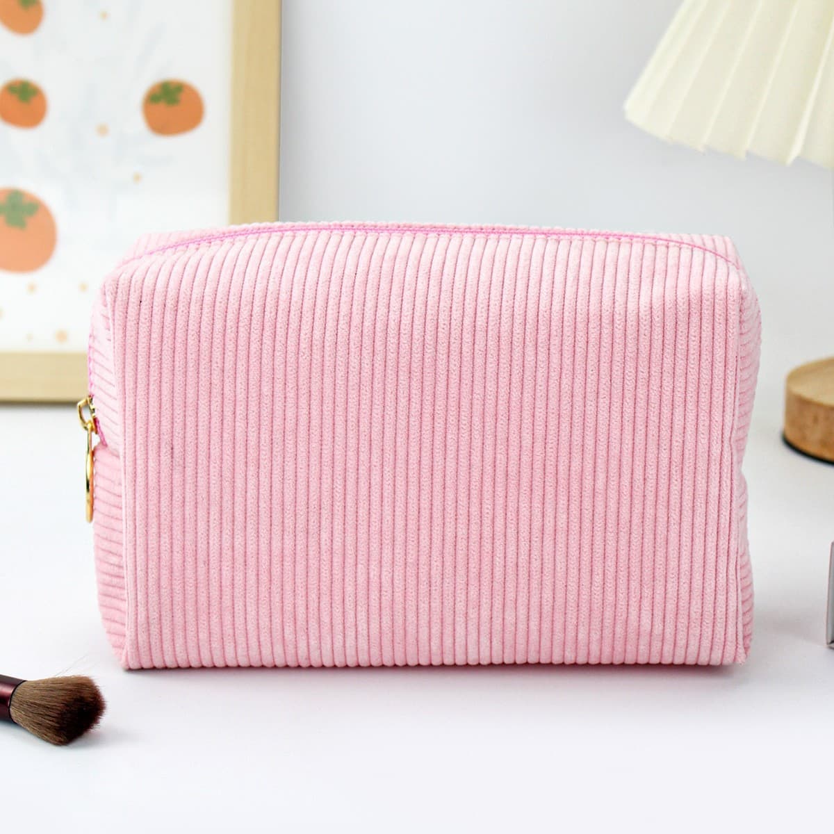 Foreign trade new corduroy large capacity travel portable cosmetic bag toiletry bag storage bag manufacturer wholesale