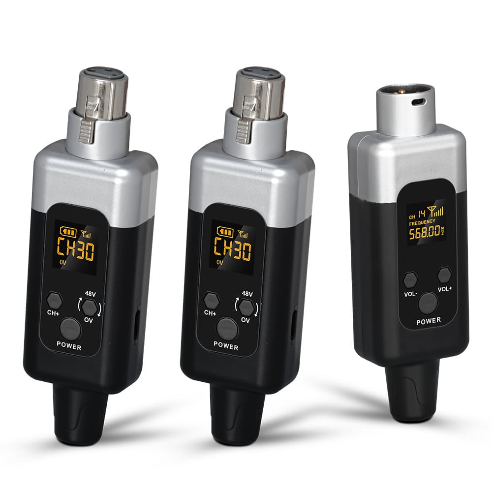 Cross-Border Wireless Hand Grenade Microphone Wired to Wireless Instrument Audio Mixer 48V Wireless 2.4G Receiver