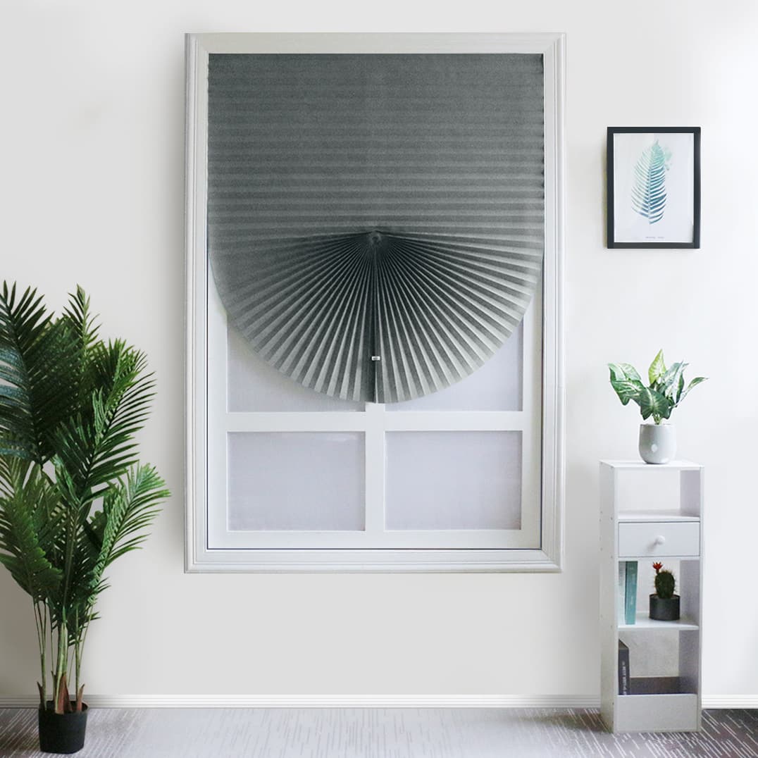 Drop Shipping Finished Pleated Curtain Blackout Shade No Drilling Blinds Curtain for Bedroom Home Sunshade