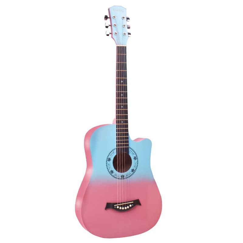 Bulk Custom 2 Folk 41/38 Inch Acoustic Guitar Beginner Student Men Women Entry Level Practice Guitar