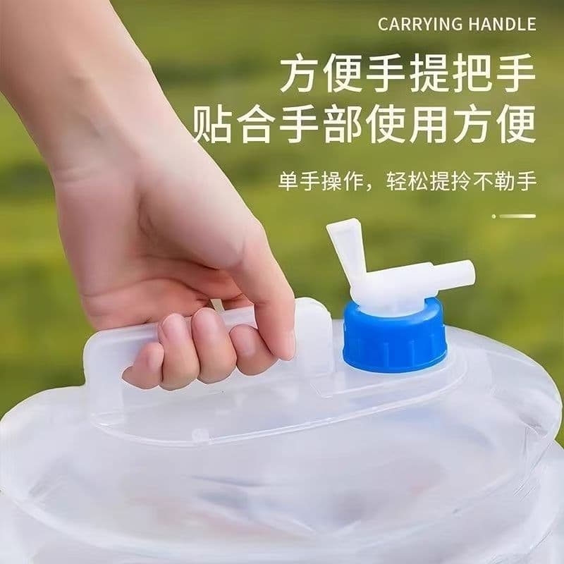 Outdoor Folding Water Storage Bucket Portable Car Camping Water Tank with Faucet Kitchen Plastic Water Container