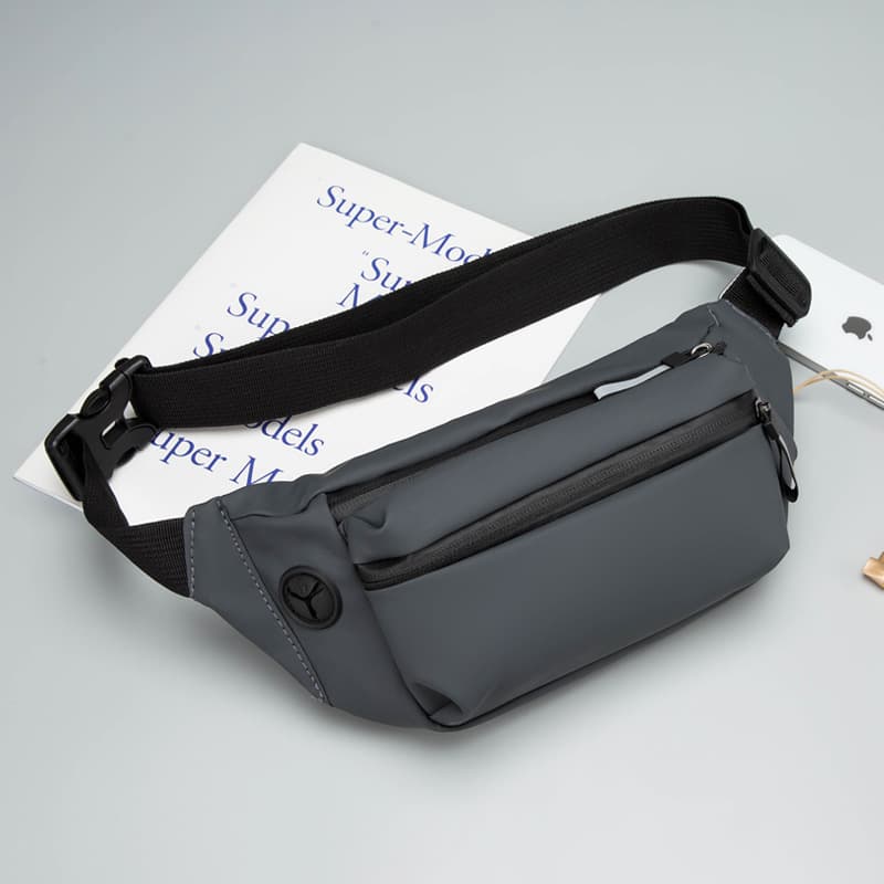 Men's waterproof waist bag, personalized chest bag, casual small bag, outdoor sports shoulder crossbody bag, Korean style trendy cycling bag