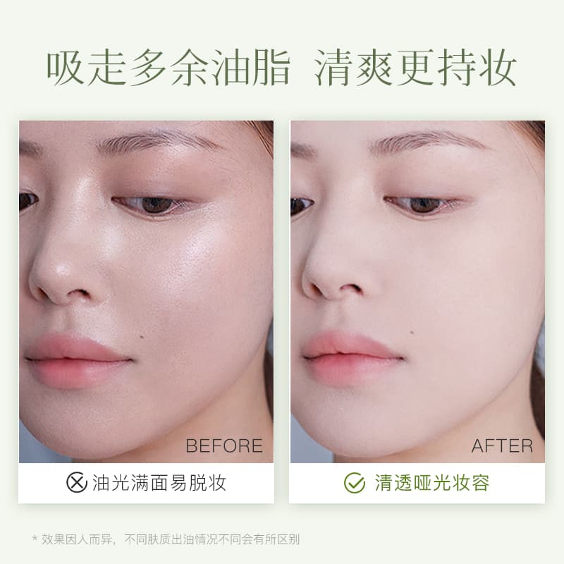 Oil Blotting Paper Face Oil Absorbing Sheets Powder Puff Style Summer Setting Makeup Oil Control Portable with Mirror for Men and Women