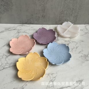 Petal Flower Plate Dish Silicone Mold Petal Storage Tray Plaster Resin Mirror Silicone Mold