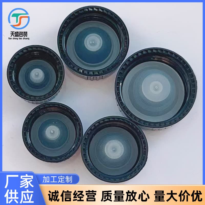 Imitation Bakelite Full Vertical Grain Plastic Bottle Cap Glass Boston Cap with Inner Plug 18-28 Threads Black Factory Direct