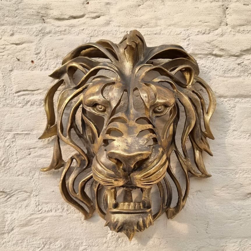 Lion Head Wall Art Sculpture Wall Decor Hanging Ornament