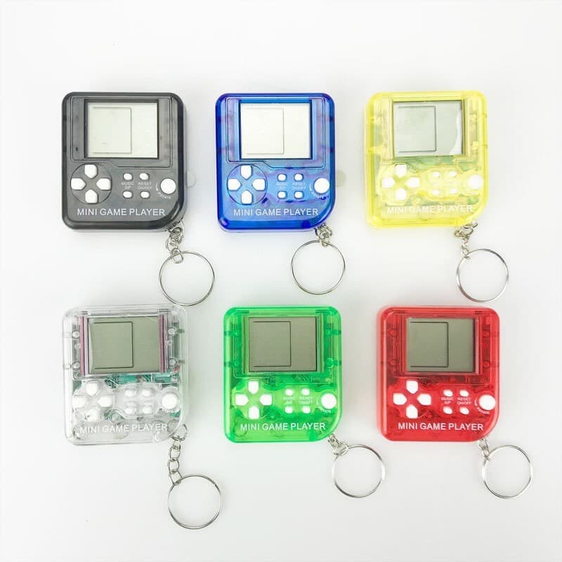 Whack-a-mole game console mini handheld Tetris nostalgic keychain toy children's decompression gift free shipping