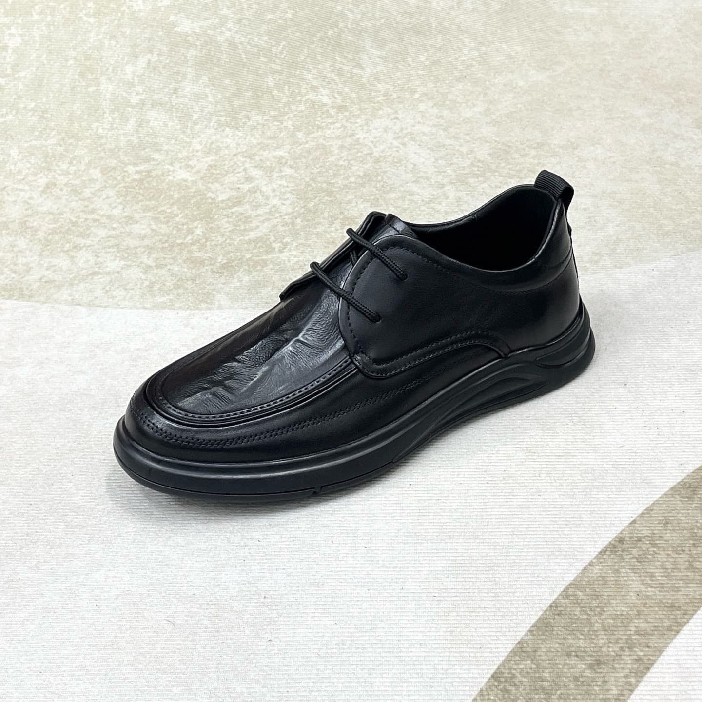 2025 Guangzhou Lace-up Top-Grain Cowhide Business Work Shoes, Spring and Autumn Cowhide Formal Leather Shoes, Casual Men's Shoes Wholesale