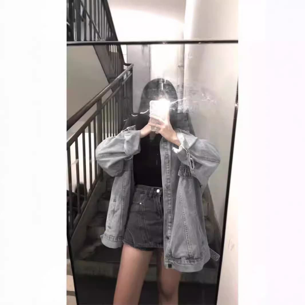 American Retro Loose Fit Denim Jacket for Women 2026 Fall Winter New Distressed Jacket Top Casual Versatile Simple