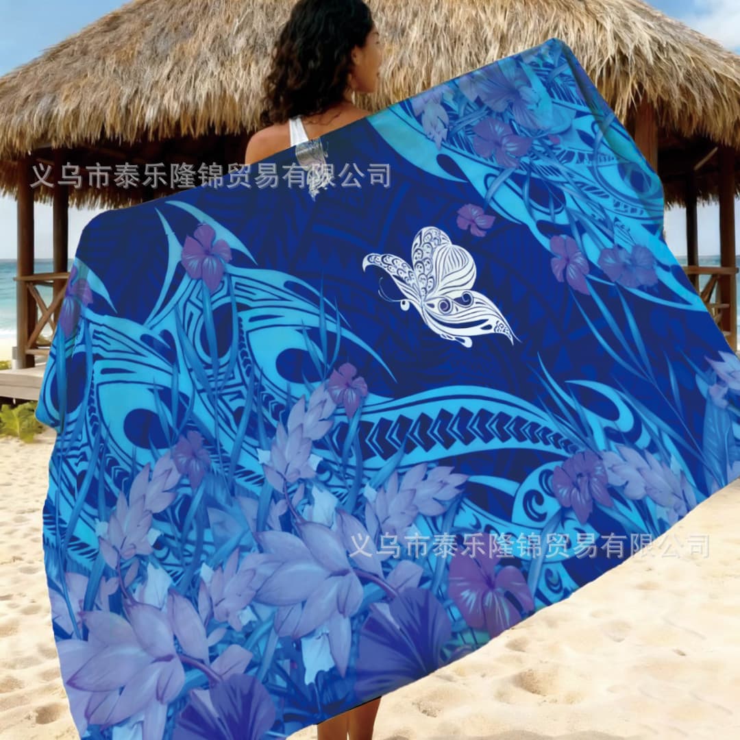 Cross-border Hot Sale Polynesian Style Wrap Women's Beachwear Solomon Sarong / Lavalava