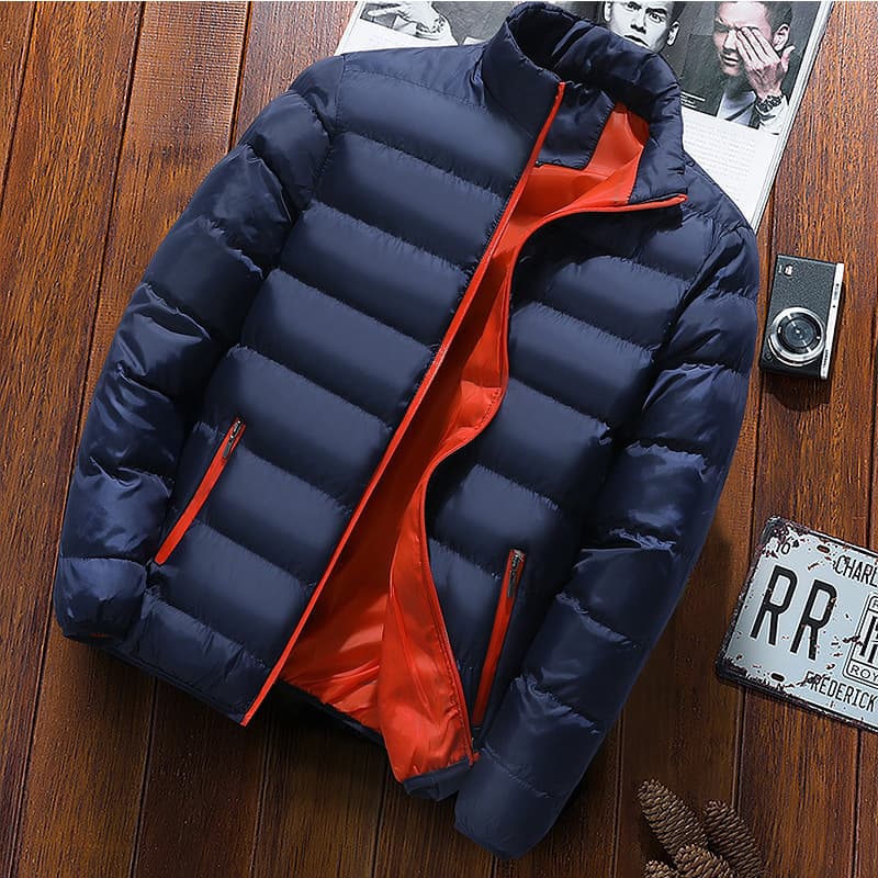 Men's Thickened Cotton Sportswear Stand Collar Open Cardigan Outdoor Casual Outerwear Warmth Comfortable Autumn Winter Coat