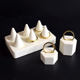 Plaster Ring Display Stand Mold, Geometric Jewelry Display Stand Ring Jewelry Storage Tray Plaster Silicone Mold