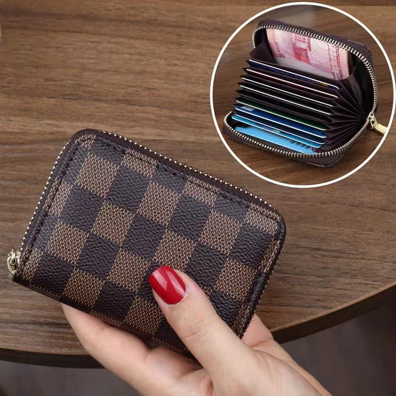 Card Holder Wallet for Women, Large Capacity Anti-Magnetic Card Case, Mini Compact Coin Purse, Driver's License Card Holder