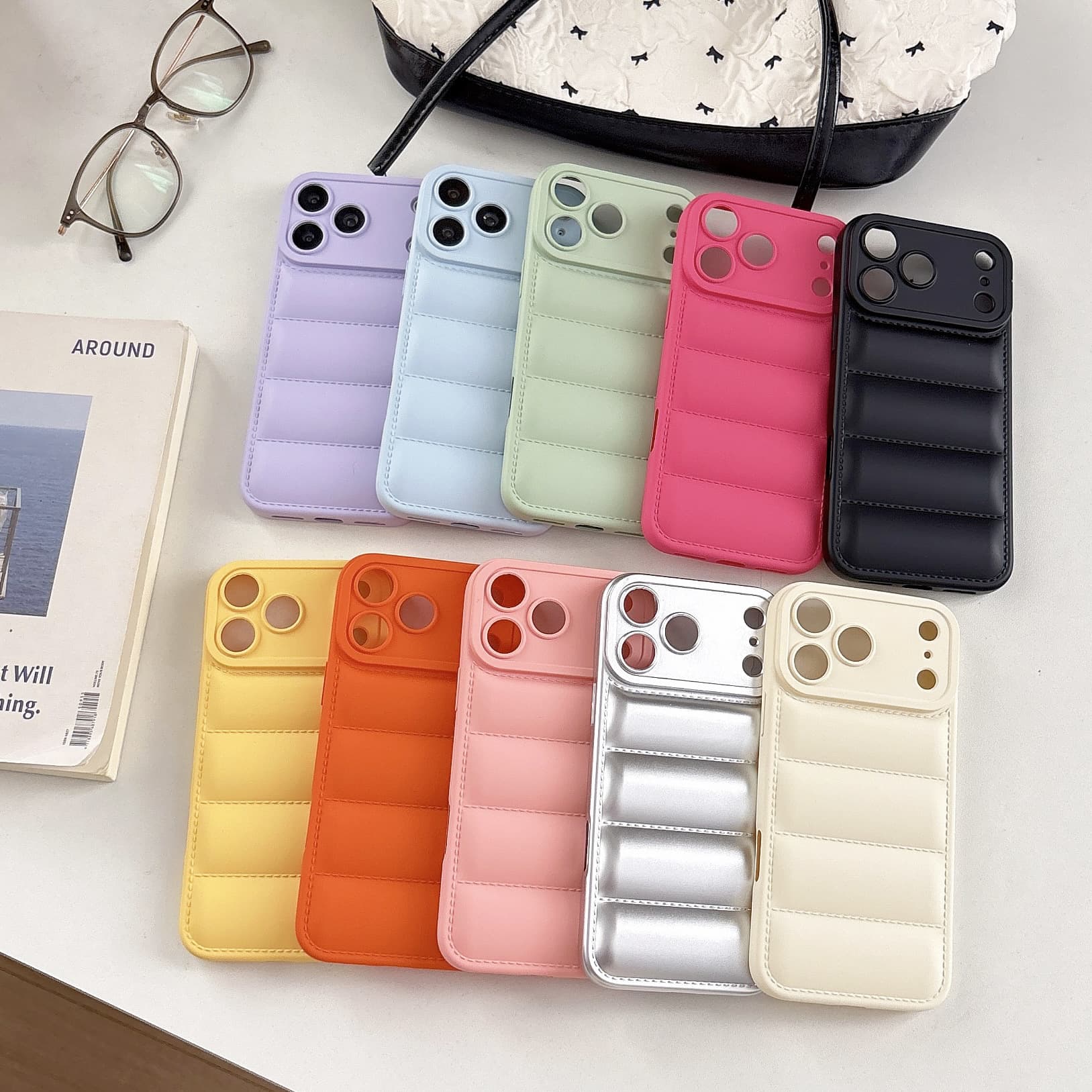 Suitable for iPhone 17 mobile phone case, down jacket 16 skin feel 15 anti-fall 14 anti-fall 13 all-inclusive mobile phone case